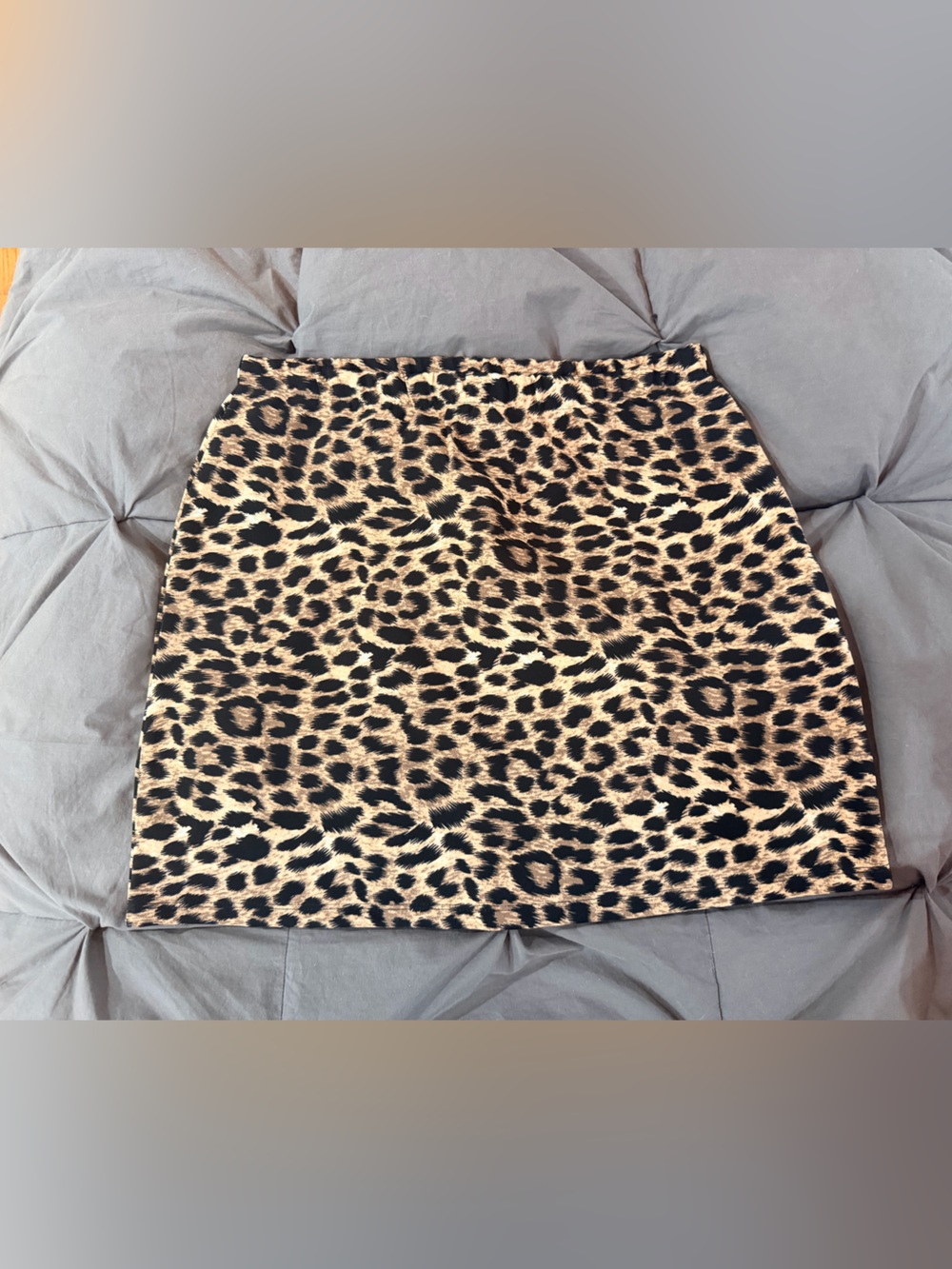 Good Luck Gem Leopard Print Mini Skirt - Tan & Black